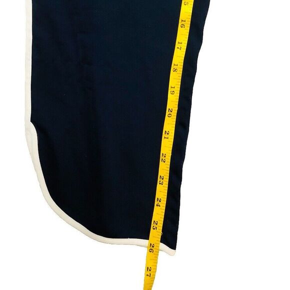 SUGAR LIPS Hi Waist Navy White Piping Ankle‎ Pants S Nautical Preppy - Picture 8 of 11